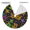 thumbnail image 4 of Kll 48" Christmas Tree Skirt Mardi Gras Surface Xmas Tree Skirts Mat For New Year Xmas Holiday Party Indoor Outdoor Home Decoration, 4 of 9