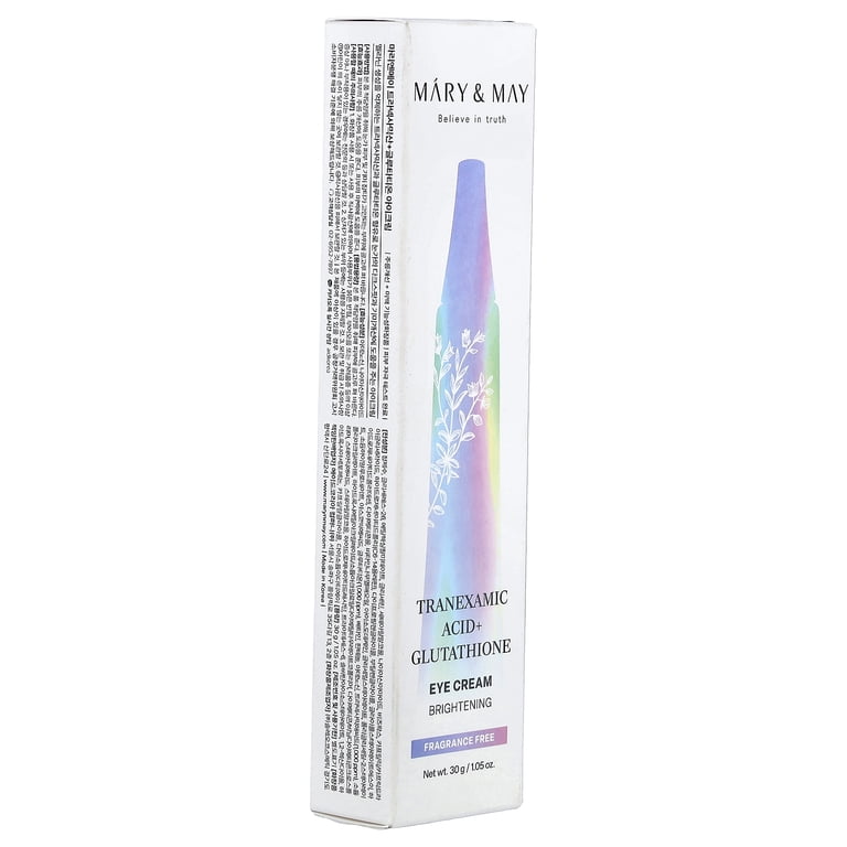mary & may tranexamic acid glutathione eye cream reviews and May, Cream, 6.70 oz, Brightening, Hydrating Product type: Serums Pack Size:2 Bottles this eye cream brightens Hype Ardent Skin Care