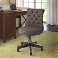 thumbnail image 2 of Chaise de Bureau Touffetée à Dossier Central Ouest en Tissu Brun, 2 of 8