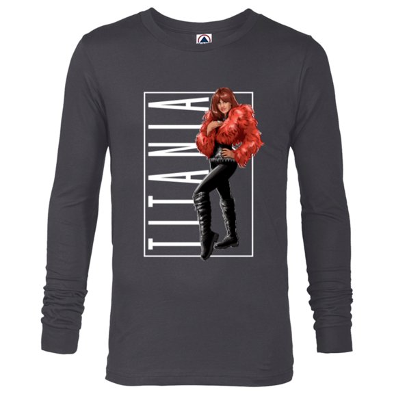 Marvel Studios Titania Pose & Logo She-Hulk Disney - Long Sleeve T-Shirt for Men - Customized-Charcoal Heather