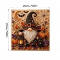 thumbnail image 3 of Halloween Gnome Crystal Bead Art DIY Kit, 5D Diamond Painting Set, Spooky Home Wall Decor, Fall Craft for Adults, Holiday Decoration, 3 of 6