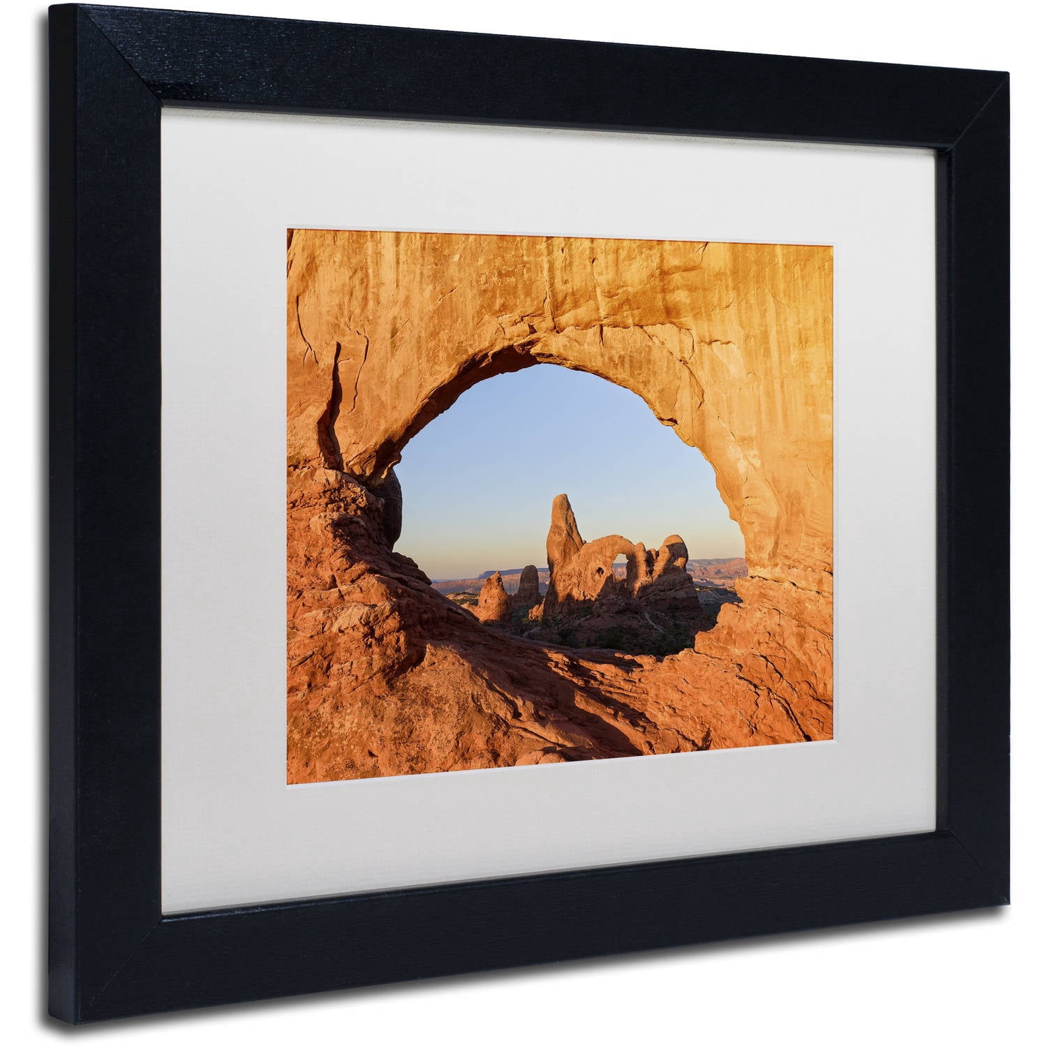 Trademark Fine Art "Through the Arch" Canvas Art by Michael Blanchette Photography White Matte, Black Frame