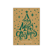 Personalized Holiday Card - Very Merry - 5 x 7 Flat