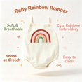 thumbnail image 2 of Yibosean Baby Boys' Sleeveless Corduroy Rompers,2-Pack,Dinosaur & Rainbow,Size 3-12 Months, 2 of 7