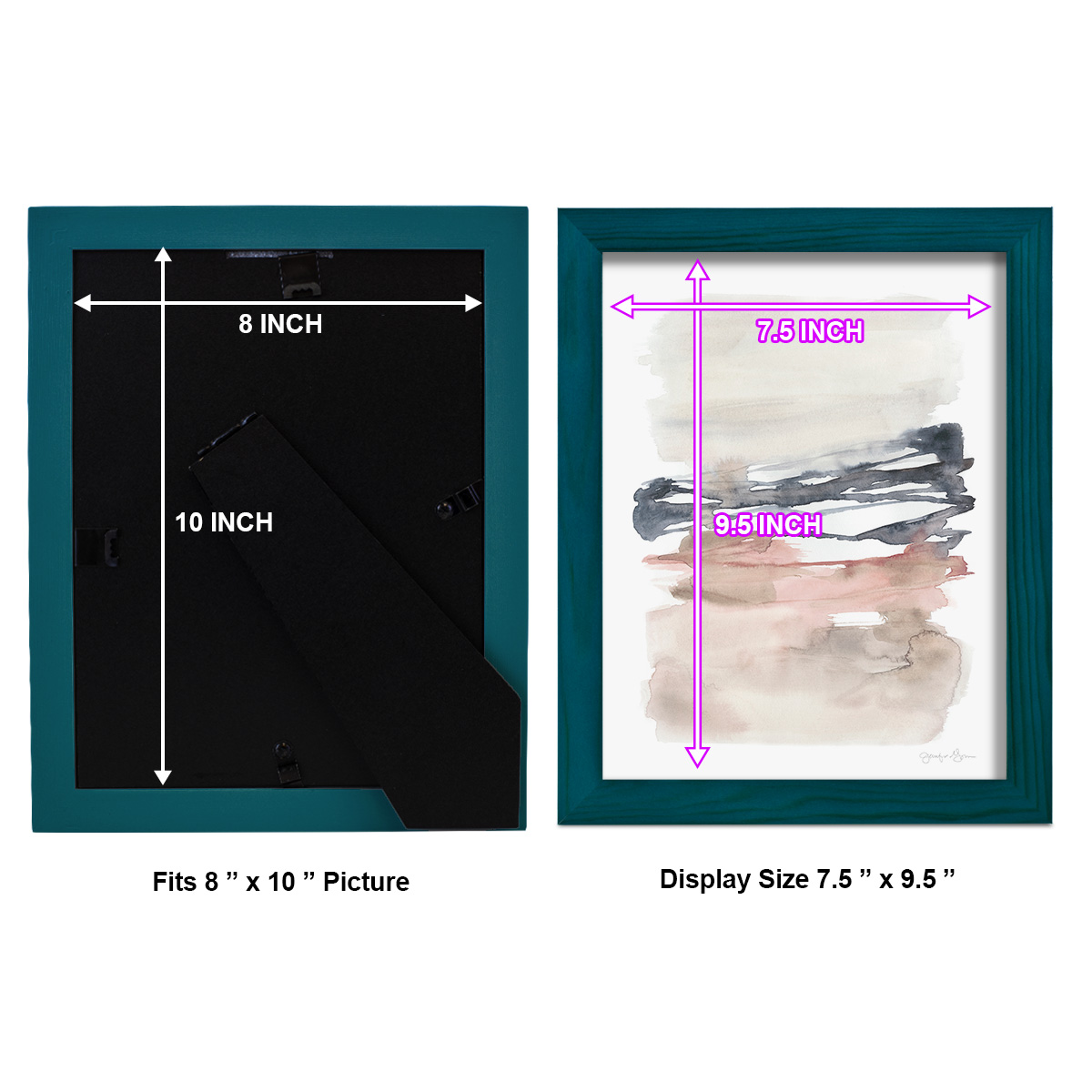Tiered Horizon Line I -Framed Print w/glass-Ocean Blue