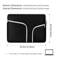 thumbnail image 2 of Laptop Sleeve Case, 12-13 Inch Water-Resistant Notebook Computer Pocket Tablet Briefcase Carrying Bag for Samsung iPad MacBook Acer Lenovo Google DELL Asus, 2 of 7