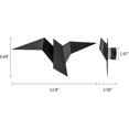 thumbnail image 2 of Aplique de pared LED moderno con diseño de pájaro volador para dormitorio, sala de estar (12,8 pulgadas) (negro), 2 of 5