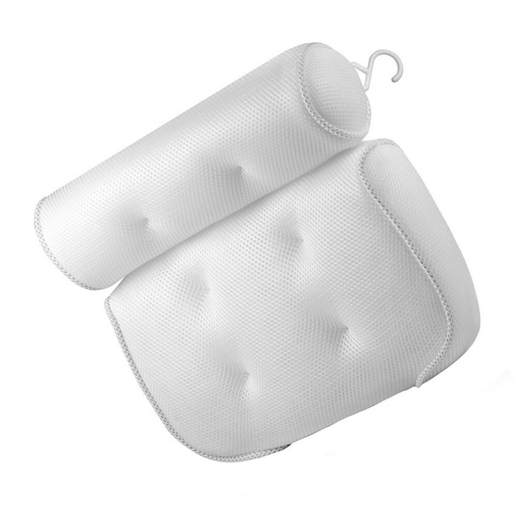 Bathtub Pillow For Head Neck Back Support Slip 4d Air Mesh - Temu