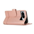thumbnail image 2 of Allytechgroup Google Pixel 9A Wallet Case, With Hand Wrist Crossbody Shoulder Strap Makeup Mirror Retro PU Leather Stand Shockproof Folio Flip Cards Slots Cover for Googe Pixel 6, Rosegold, 2 of 7