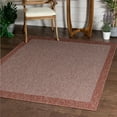 thumbnail image 3 of Well Woven Woden Coral Pink Indoor/Outdoor Solid Color Border Area Rug (7'10" x 9'10"), 3 of 10