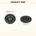 thumbnail image 2 of Uxcell 10pcs Botón de Costura 28mm 4 Agujeros Botones Redondos de Resina para Manualidades, Negro, 2 of 6