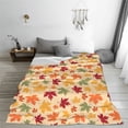 thumbnail image 5 of Bingfone Autumn Maple Leaves Print Flannel Fleece Blanket Throw Blanket for Bed,Sofa,Couch,Travel,Camping(50"x40" ), 5 of 8