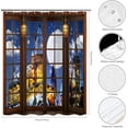 thumbnail image 2 of Magic Castle Shower Curtain, Wizard School Window Night Sky Moon Shower Curtain Set Fairytale Castle Bathroom Decor Waterproof Fabric Bath Curtain with 12 Hooks, 72x72 inches, 2 of 6