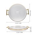 thumbnail image 2 of ETHZZLE Clear Plastic Serving Tray with Handles, Decorative Round Tea Cup Tray for Coffee Mugs and Small Items, 2 of 8