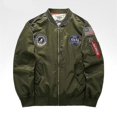 thumbnail image 1 of New Men Embroidered Nasa Jacket Military Army Flight Bomber Thin Jacket-week, 1 of 1