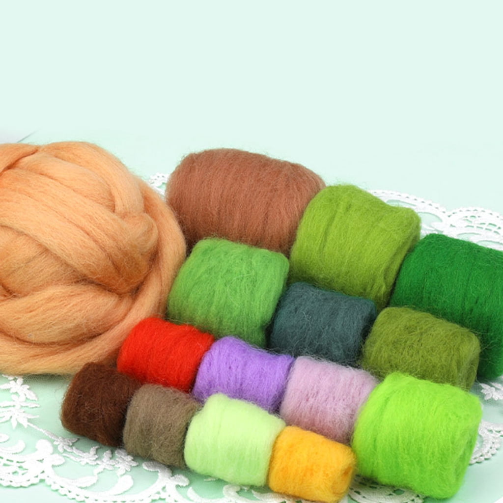 JZROCKER Hanging Potted Plant Needle Felting Supplies Beginner Needle Felting Tool with Instruction Wool Roving and Wood Handle