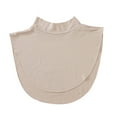 thumbnail image 4 of Doomiva Womens Mock Neck Detachable Collar Half Tops Winter Turtleneck Removable Half Shirt Undershirt Tops Neck Warmer Accessories Beige One Size, 4 of 5