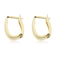 thumbnail image 2 of AVORA 10K Yellow Gold 5mm Diamond-Cut Hoop Earrings, 2 of 6