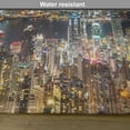 thumbnail image 6 of Ambesonne Scenery Place Mats Set of 4, Night View Hong Kong, Standard Size, Navy White, 6 of 6