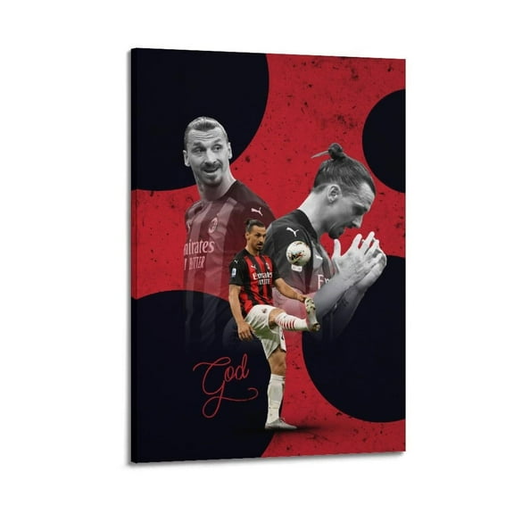 Zlatan Ibrahimovic Football Player Poster Poster Album Cover Posters for Bedroom Wall Art Canvas Posters Music Album Cover Poster