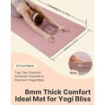 thumbnail image 3 of YOTTOY Yoga Mat, 72"x 24"x1/3" Extra Wide Non-Slip Exercise Fitness Yoga Mats,Eco-Friendly TPE Exercise Mats for Women Men Home Workout with Strap Bag, 3 of 9