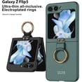 thumbnail image 2 of for Samsung Flip 5 Case with Ring Holder, Protective Cover - Small Screen Protection, Matte Finish, Comfortable Grip Phone Case for Galaxy Z Flip 5 Case, Silver, 2 of 14