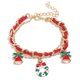 thumbnail image 1 of 1 x Nueva pulsera de Navidad de copo de nieve Pulsera de aceite de goteo de aleación de árbol de Navidad (estilo 1) brillar Electrónica, 1 of 4