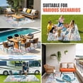 thumbnail image 4 of Teal Sea Turtle Coastal Outdoor Rug for Patio/Deck/Porch, Non-Slip Large Area Rug 3 x 5 Ft, Summer Beach Ocean Coral Indoor Outdoor Rugs Washable Area Rugs, Reversible Camping Rug Carpet Runner, 4 of 8