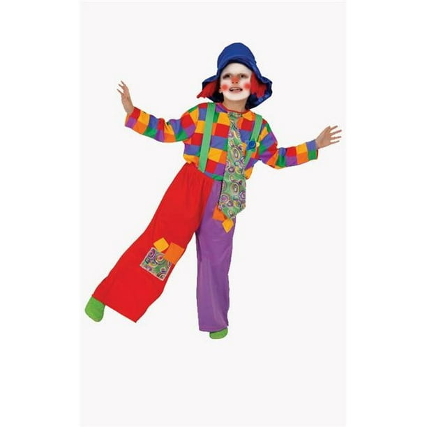 Dress Up America 584-S Clown de Garçons Colorés - Petit 4-6