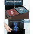 thumbnail image 6 of Arlopu 16 Gal Dual Kitchen Trash Can w/2 Built-in Box for Odor Contro Recycle Waste Dustbin Soft-Close Lid, 6 of 10