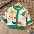 thumbnail image 2 of UngA kids Baby Cardigan Cable Knit Toddler Cardigan Long Sleeve Fall Winter Open Front Knit Sweaters for Girls Boys (Green,3-4 Years), 2 of 4