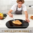 thumbnail image 3 of Acrylic Cutting Board, Food-Grade, Durable & Reusable, Clear and Black Dual Options, 15.75 in ×11.81 in, Non-Slip, Stain-Resistant & Easy to Clean, 3 of 9