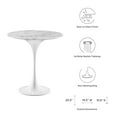 thumbnail image 5 of Sofa Side Table, Round, White, Artificial Marble, Metal Steel, Modern Contemporary Mid-Century, Living Lounge Cafe Room Hotel Lobby Hospitality, 5 of 6
