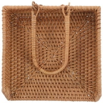 Woven Rattan Napkin Holder 1 Set Rustic Tissue Storage Box Basket Farmhouse Decor Guest Towel Tray