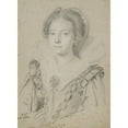 thumbnail image 2 of Ottavio Leoni 19x24 Black Ornate Framed Double Matted Museum Art Print Titled: Portrait of a Young Lady of the House Of&nbsp;Anjou (1616), 2 of 5
