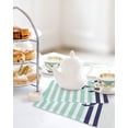 thumbnail image 4 of Anchor Aqua Kitchen Dish Towels for Drying Dishes Set of 2, Modern Navy Blue White Striped Nautical Waffle Weave Microfiber Hand Tea Bathroom Towels Quick Dry & Absorbent Towel 12x12, 4 of 7