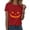 Red, variant on Halloween Shirts for Women Casual Graphic Tee for Summer Party Out with Jeans Round Neck T Shirt for Women’s Wardrobe Gray L