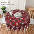 thumbnail image 3 of 2025 60 Inch Round Tablecloth Christmas Table Cloth Christmas Table Cover,Washable Holiday Tablecloth for Table, Party, Dinner, 3 of 3