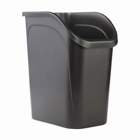 Rubbermaid 9.4 gal Black Resin Under Counter Wastebasket
