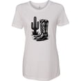 thumbnail image 3 of Inktastic Cowboy Cowgirl Boots Cactus Women's T-Shirt, 3 of 5