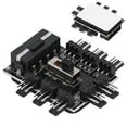thumbnail image 1 of Hub Computer Fan Hub Splitter Controlador De Velocidad De 8 Cable De Extensión De 3 Pines Interfaz Grande De 4 Pines, 1 of 7