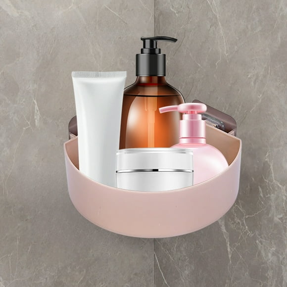 Estantería De Baño, Almacenamiento Colgante Sin Perforaciones, Organizador De Ducha, Para Champú, Jabón Y Artículos De Aseo Personal, Marrón