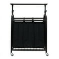 thumbnail image 5 of Oceanstar 3-Bag Metal Rolling Laundry Sorter with Adjustable Hanging Bar, Bronze, 5 of 9