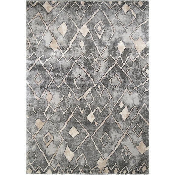 Mayberry Rug Pacific Sputnik Contemporary Area Rug 7'10"x9'10" - Gray