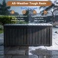 thumbnail image 3 of EasyUp 120 Gallon Resin Deck Box, Lockable Patio Outdoor Storage Box for Furniture, Garden Tools and Tools Storage, Waterproof Outside Storage Boxes, 3 of 6