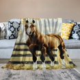 thumbnail image 2 of Orinice Watercolor Horse Blanket - Soft &amp; Lightweight Cozy   Throw Blanket - Plush Warm Blankets for Sofa, Travel, Bedroom, Office, Home Decor - Ideal Gifts for Adults Kids Women Men  60x80in, 2 of 6