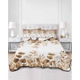 thumbnail image 3 of Quilts Full Size, Brown Eucalyptus Soft Comforter Bedding Set for Bed, Spring Summer Farmhouse Leaves Watercolor Lightweight Quilted Bedspread with Pillow Cover(2 Pieces) for All Season, 78x90 Inch, 3 of 6