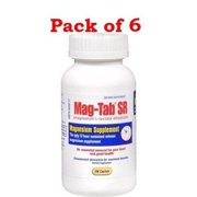 Mag-Tab Magnesium L-lactate Essential Mineral & Gluten-Free 100 ct, 6-Pack