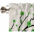 thumbnail image 5 of St. Patrick''s Day Kitchen Curtains (1 Valance and 2 Tiers),Gray Plaid Farm Truck Rod Pocket Curtain,Lucky Tree Light Filtering Valances for Windows,Clover Privacy Window Treatment for Living Room, 5 of 6