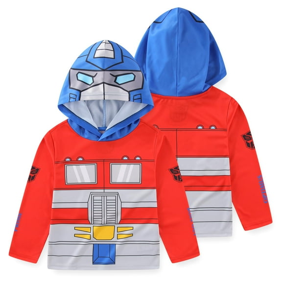 Transformers Optimus Prime Long Sleeve Hooded Shirt (Boys), Sizes 4-20